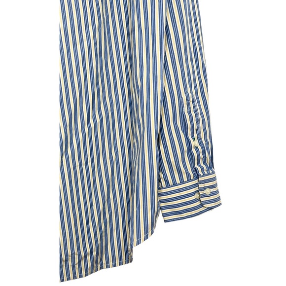 Tommy Hilfiger Shirt Men’s Size L Blue Yellow White Button Front Long Sleeve - Picture 8 of 8